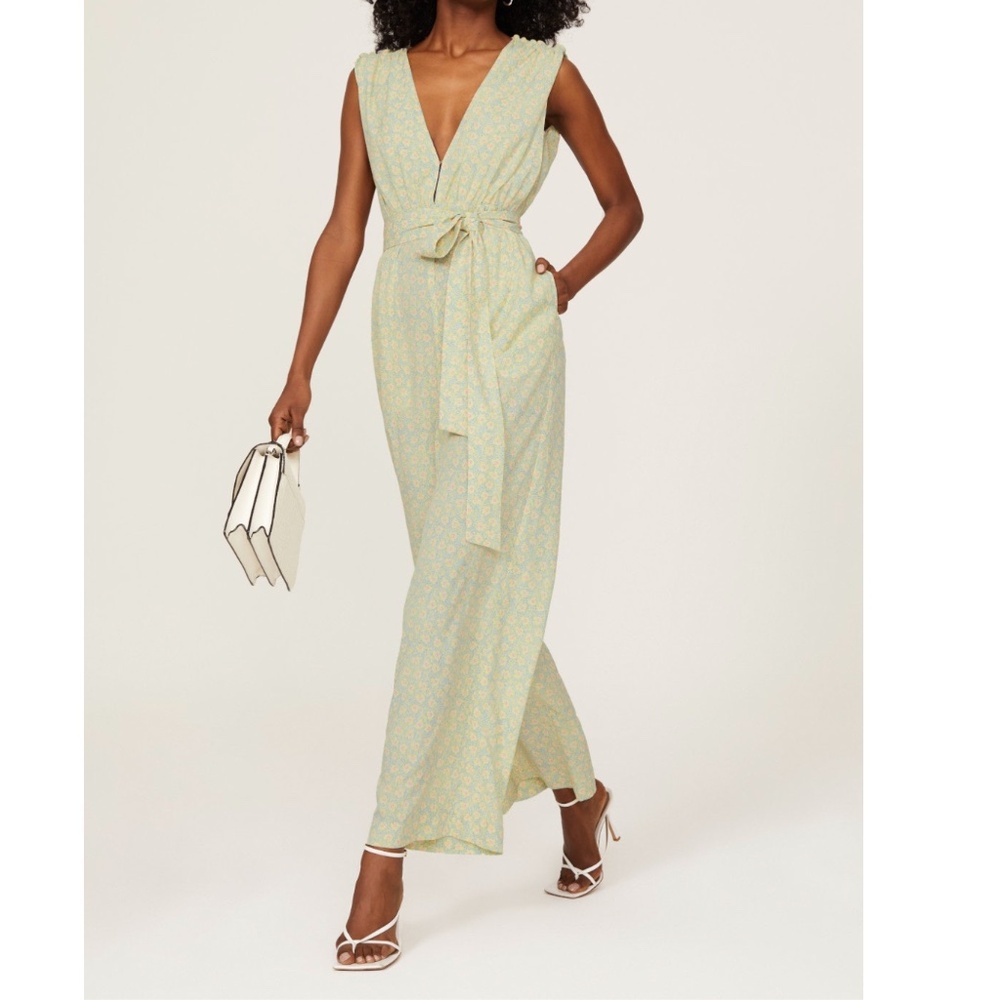 Derek Lam Leaf Plunge Jumpsuit Sz 40/2